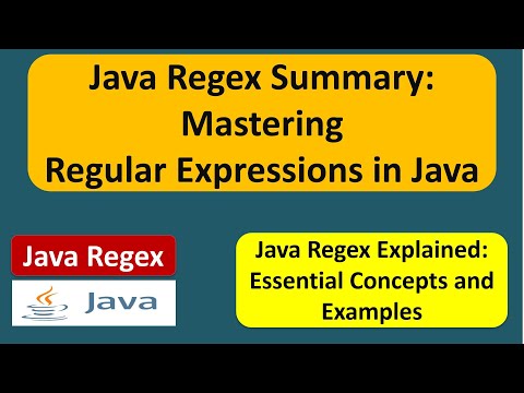 Java Regex Summary | Java Regex | Java Regular Expressions | Regex in java