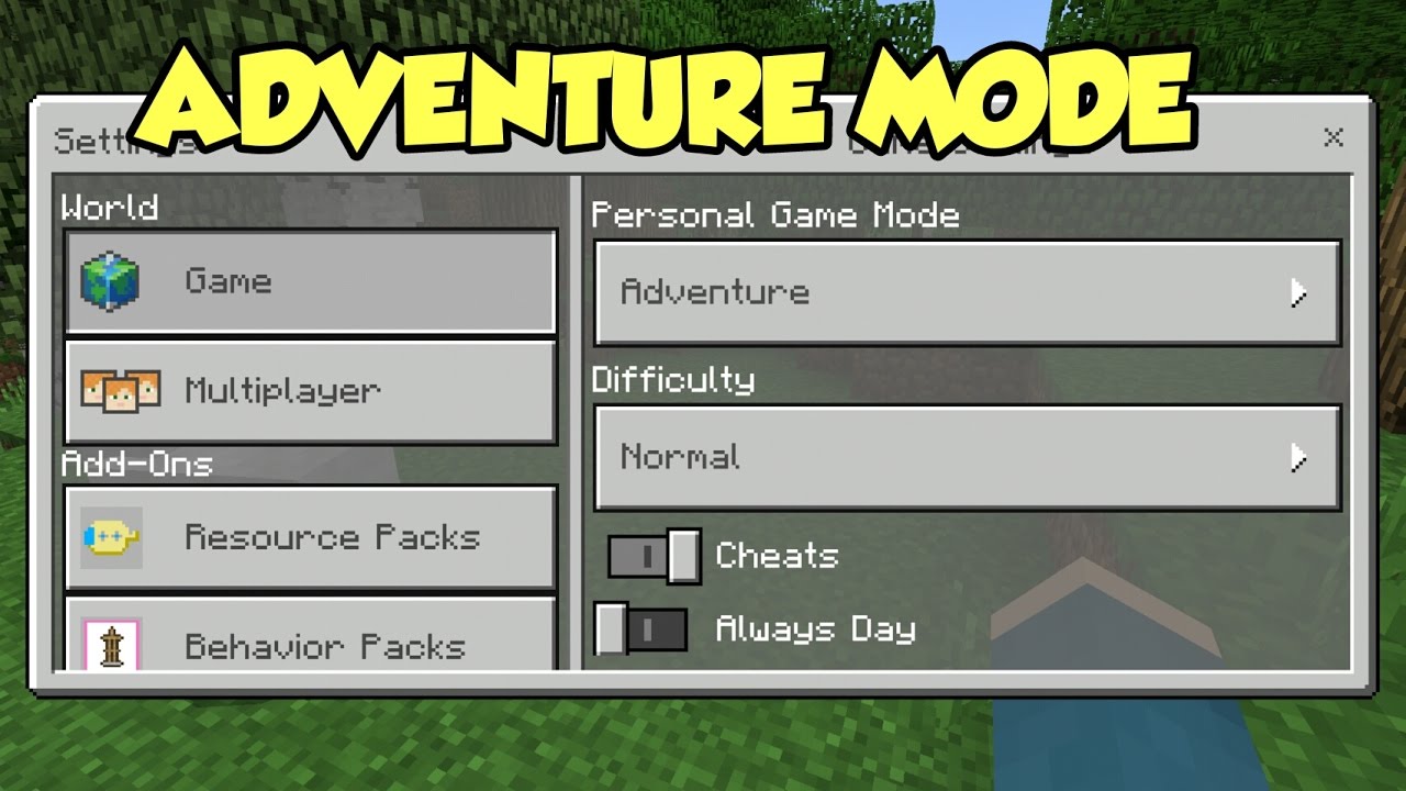 Adventure Mode In Minecraft Pocket Edition Youtube