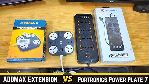 Portronics Power Plate 7 vs ADDMAX Extension Board detail comparison || load, Heavy appliance test.
