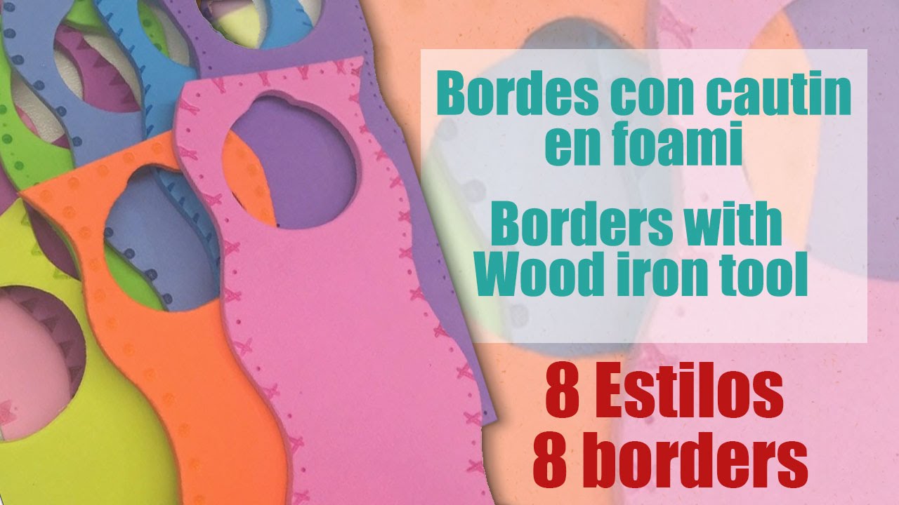 Borders para adorno de puerta foami con cautin - Borders in foam with wood burning tool