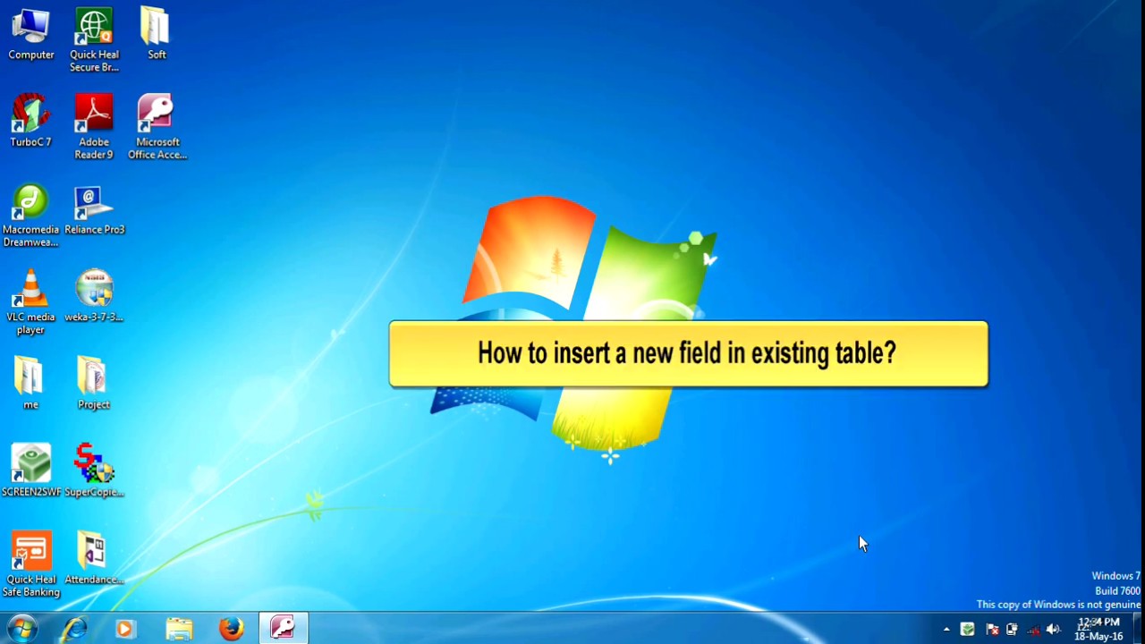MS Access How To Insert New Field In Existing Table ExpandKnowledge 