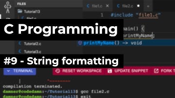C Programming #9: Formatting printf strings