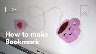 طريقة عمل بوك مارك كيوت كيفية عمل فواصل الكتبك  How to make bookmark