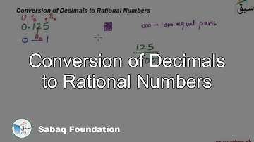 Conversion of Decimals to Rational Numbers, Math Lecture | Sabaq.pk