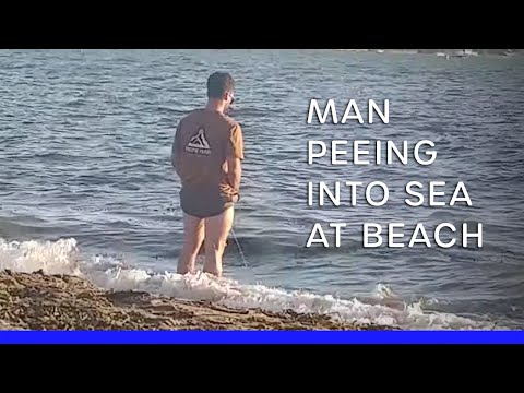 SHOCKING! Man PEEING into English Bay waters in front of everyone!