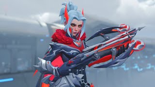 NEW Scarlet Flare Freja Skin Showcase | Overwatch 2
