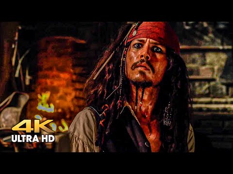 Jack Sparrow vs. Will Turner. Skirmish at the forge. Pirates of the Caribbean