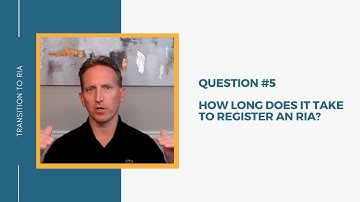 How long does it take to register a new Registered Investment Advisor (RIA)?