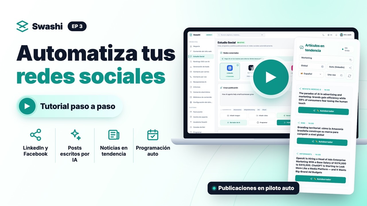 Cómo automatizar tus redes sociales con Swashi