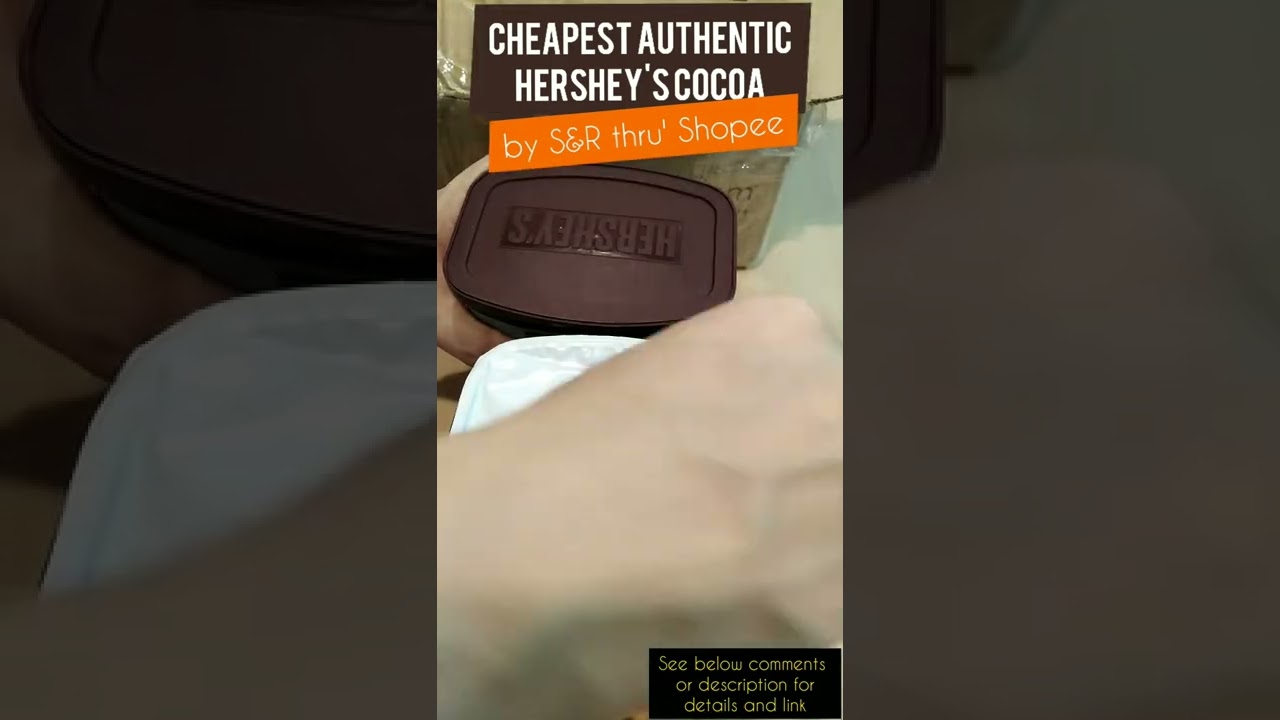 Hershey's Cocoa Unsweetened - Cheapest Authentic by S&R through Shopee (UNBOXING)