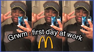 grwm for my first day at work (mcdonald’s)