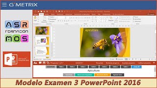 Examen de práctica 3 de Powerpoint 2016 con GMetrix