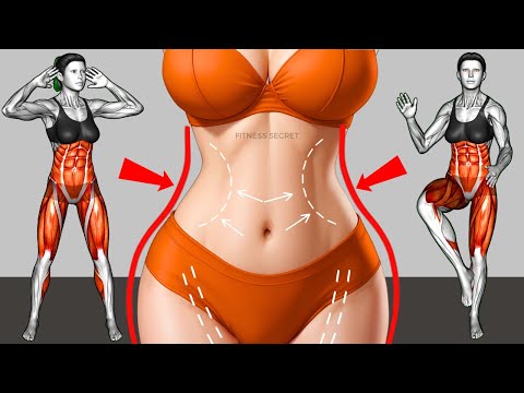 Gentle Standing Belly Fat Workout🔥Reduce Hanging Belly & Get a Flat Stomach Perfect for Over 50