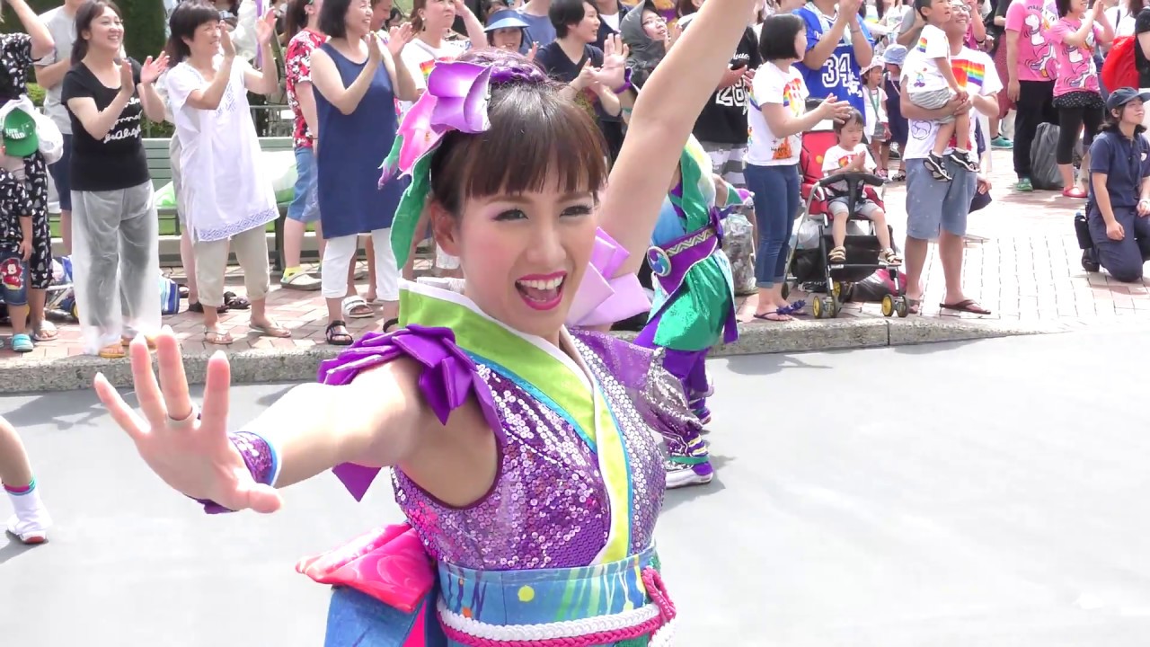 ディズニー夏祭り 燦水 サマービート ダンサーさん中心に撮ってみました Tdl 18 7 13 1回目 Youtube