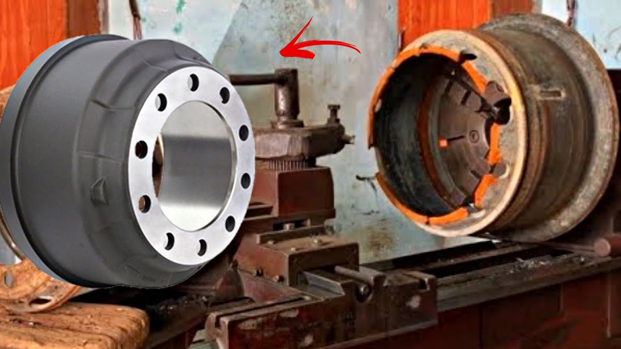 Dumper truck huge broken Rim repairing with amazing method || Broken ...