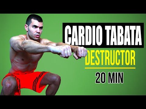 Rutina CARDIO TABATA 20 MINUTOS para QUEMAR GRASA RÁPIDO🔥 TABATA CARDIO 20 MINUTOS ADELGAZAR EN CASA