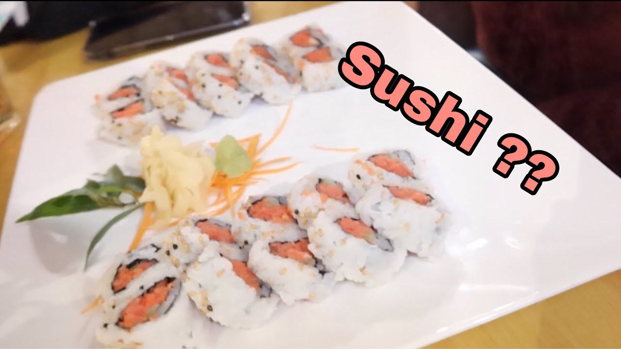 TRYING SUSHI FOR THE FIRST TIME !! - YouTube