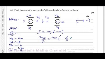 6677/01, Edexcel, M1, (GCE), June 2019, Q4, Momentum & Impulse