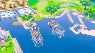 CRAZY Shopping Cart Race! 🛒 Fortnite Shopping Cart Funny Moments (Playground LTM)