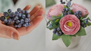 Черника /Berries from children's dough for modeling / Ягоды из детского теста для лепки /T svoric