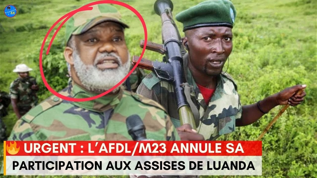 🔥 URGENT : L’AFDL/M23 annule sa participation aux assises de Luanda 🛑🚨 ...