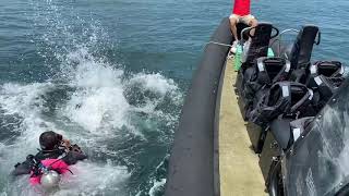 Diving from Kairos Rhib Boat