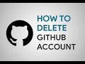 How to delete github account