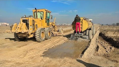Caterpillar grader 140G and water bozer working video | Road making video | Grader and Bozer tractor