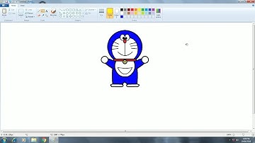 How to Draw Doraemon in MS paint | Easy step by step drawing | Art Holidays