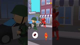 Police Chase vs Demon Character #gaming #action #shorts