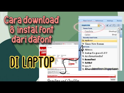 Cara download dan instal font dari dafont di laptop