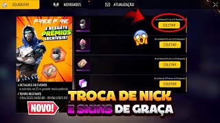 URGENTE!! BARBINHA CANCELADA? SKINS DE GRAÇA, BESTA DA GALÁXIA, TROCA DE NICK E CUBO - FREE FIRE
