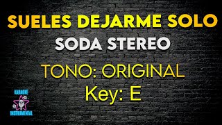 Soda Stereo Sueles Dejarme Solo Karaoke Instrumental Youtube