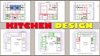 KITCHEN DESIGN LAYOUT PLAN & ELEVATIONS - SECTIONS