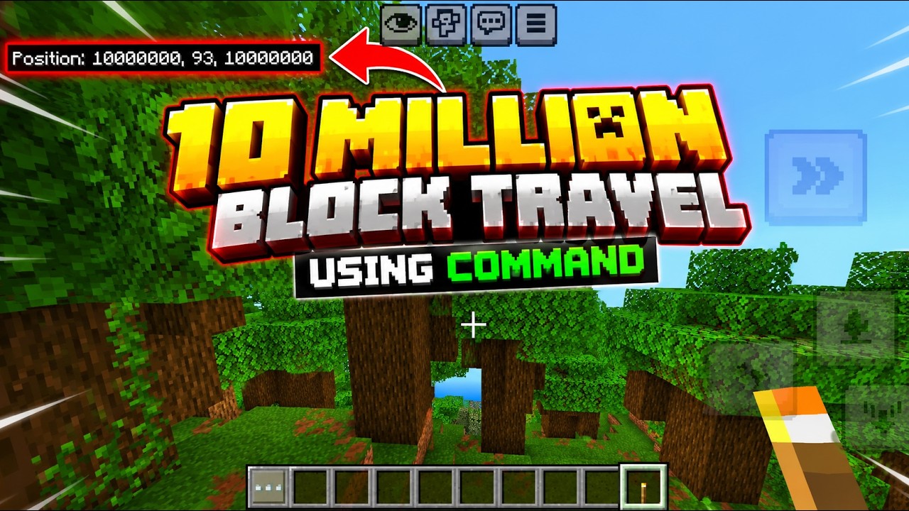 Maine Minecraft Mein Command Se 10 Million Blocks Travel Kar Liye 😱🔥 ...
