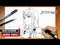 How to draw Zero Two from Darling in the Franxx