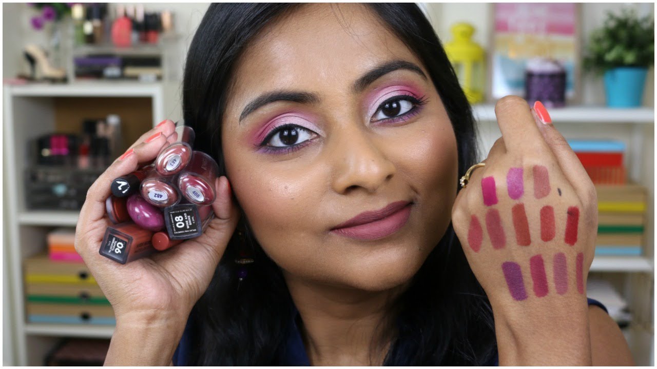 10 Lipsticks I got from India l Swatches and Mini Review l Kiko, Sugar,  Faces, Nykaa - YouTube