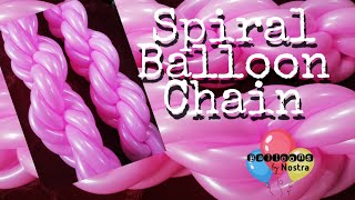 How to make Balloon Chain / Spiral Balloon Chain