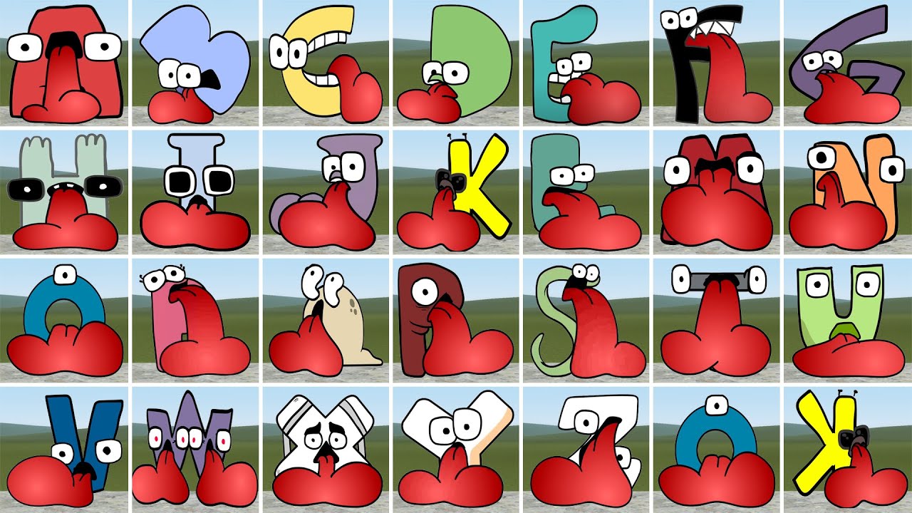 DESTROY ALL LONG BLADE 3D ALPHABET LORE FAMILY in Garry's Mod!