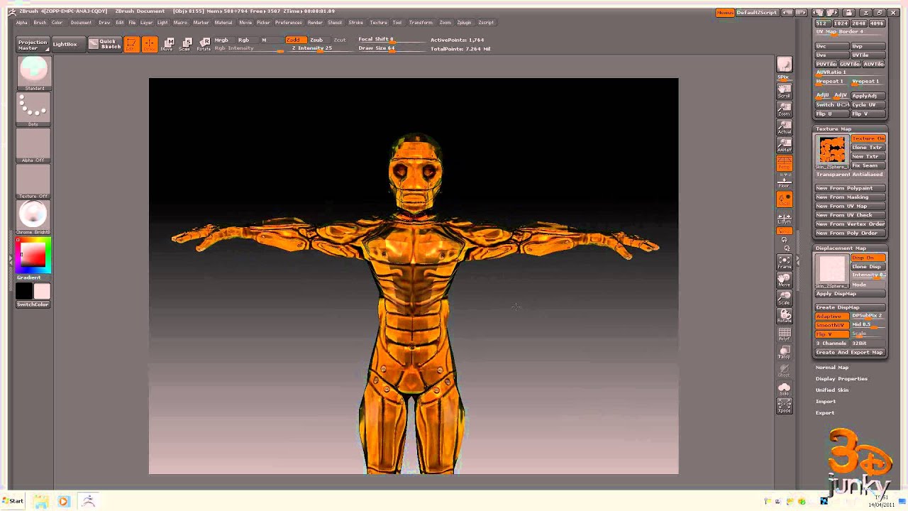 Game_character_36_Creating our displacement and Normal maps - YouTube