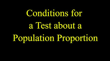 Check Conditions for a Significance Test for a Population Proportion | AP Statistics!