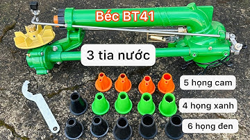 Béc BT41 - tưới phun mưa 3 tia nước có họng phun xanh tưới hạt tơi nước đều