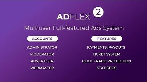 AdFlex – Multi User Full-featured Ads System php script download || Proads ad network php script
