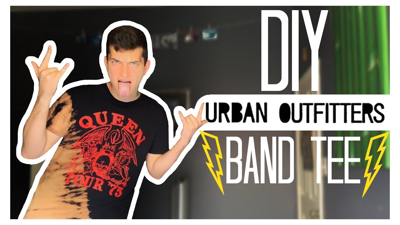 How To Bleach Tie Dye A Band Tee Diy Urban Outfitters Clothing