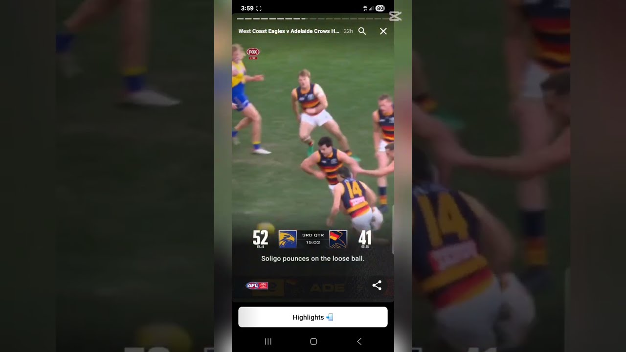 Crows And Eagles Game Afl What A