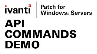 Patch for Windows Servers 9.3: Demonstration of API Commands