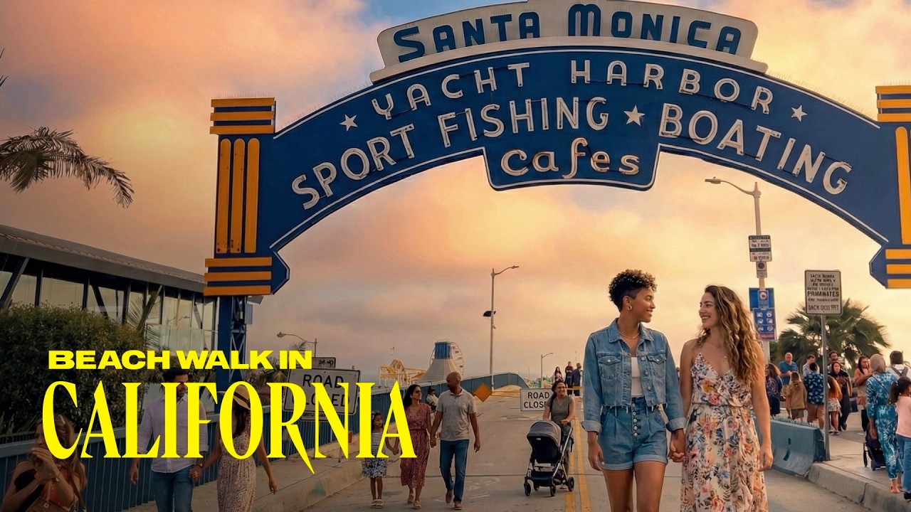 California Dream: Santa Monica Walking Tour 4K 60fps