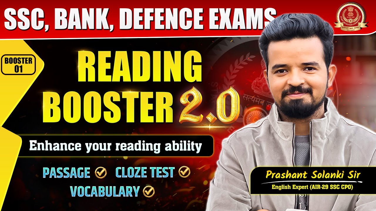 Reading Booster 2.0 | Master Reading Comprehension for SSC, Bank & Defence Exams | By Prashant Sir