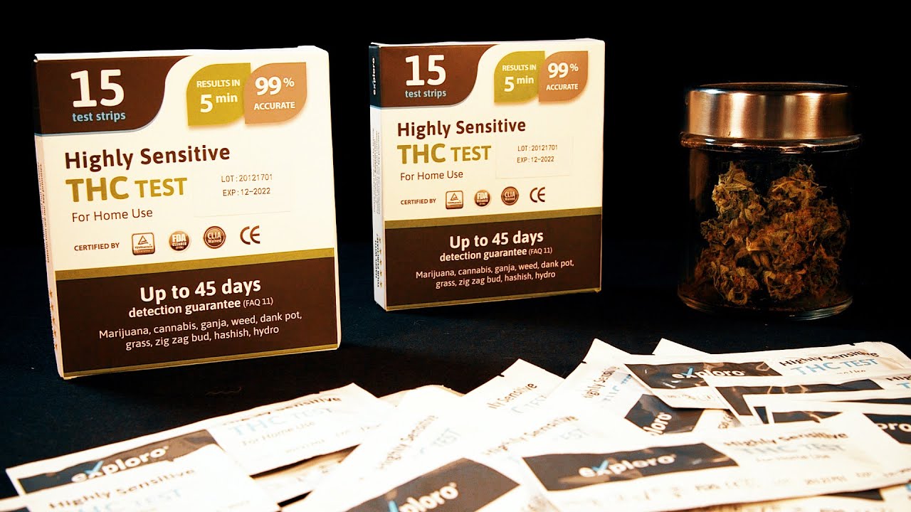 THC (Marijuana) Urine Drug Test Strips Kit For Home Use by Exploro