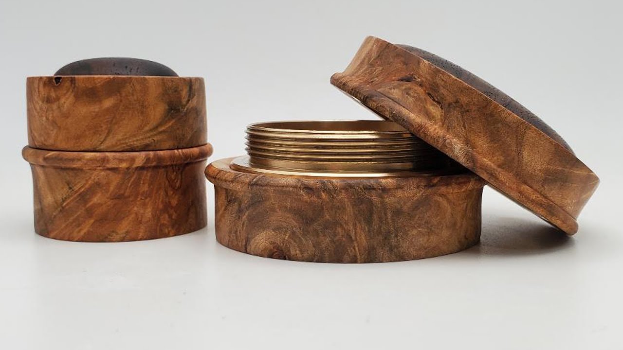 Woodturning | Maple and Walnut Pill Box